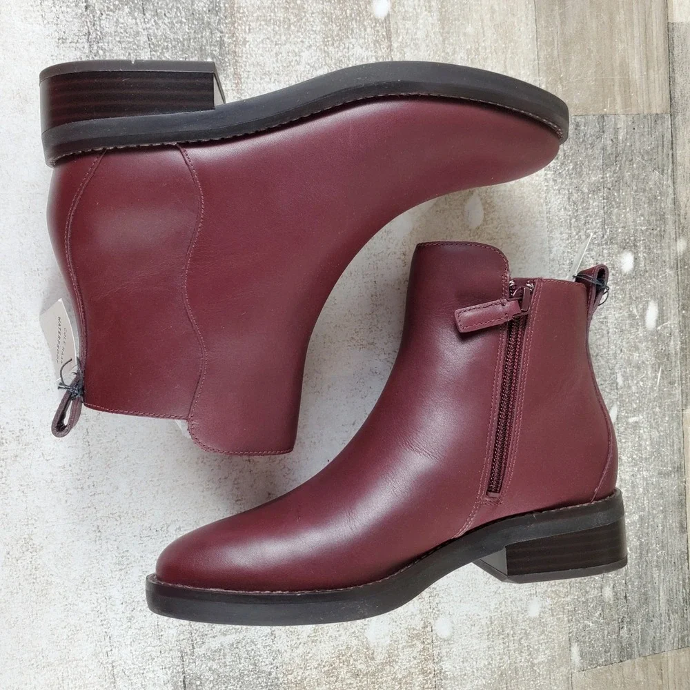 Cole Haan River Womens Chelsea Bootie Sz 5.5 B Brown Leather Waterproof Side Zip